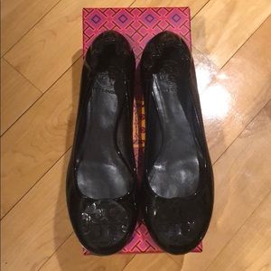 Tory Burch Black Patent Leather Flats